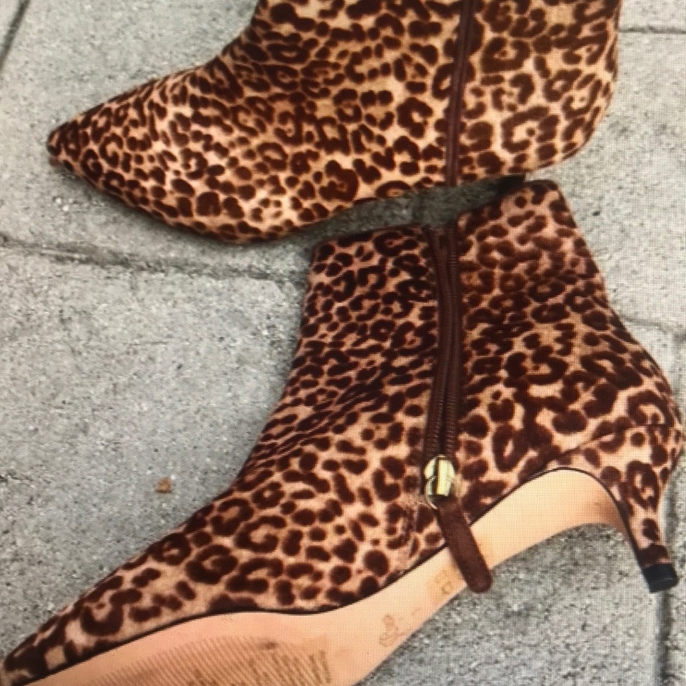 J crew leopard print boots for women’s size 7